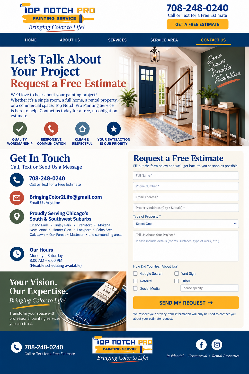 Contact Us - Top Notch Pro Painting Service